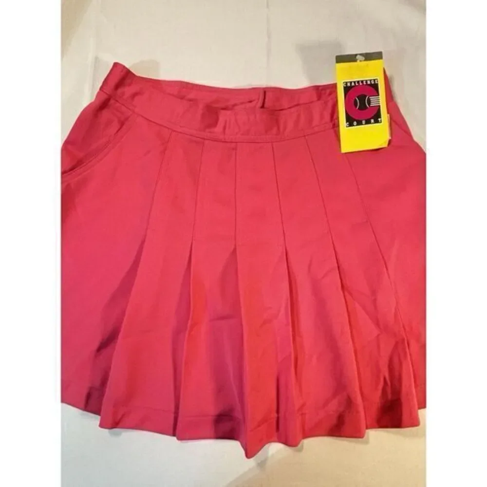 NWT Nike‎ Challenge Court Tennis Skirt Pink Zip Vintage Style 7D94-12